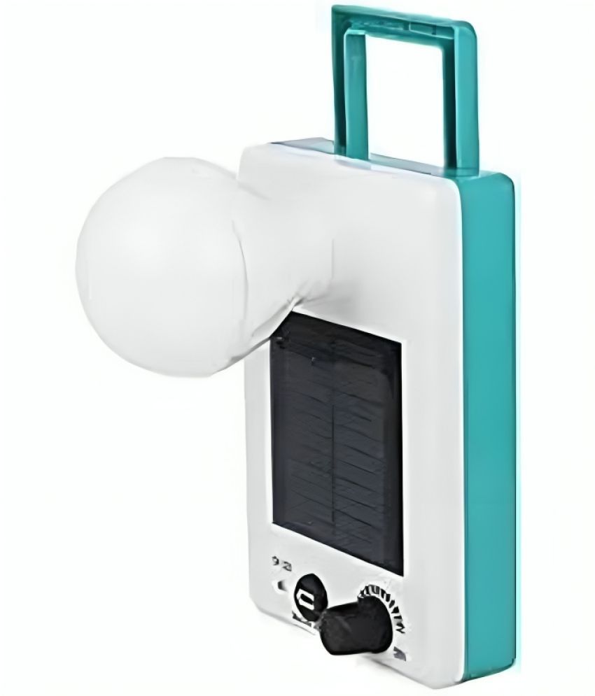 Charkee 12W Plastic LED Bulb with Solar Panel and Electric Bulb Pack of 1