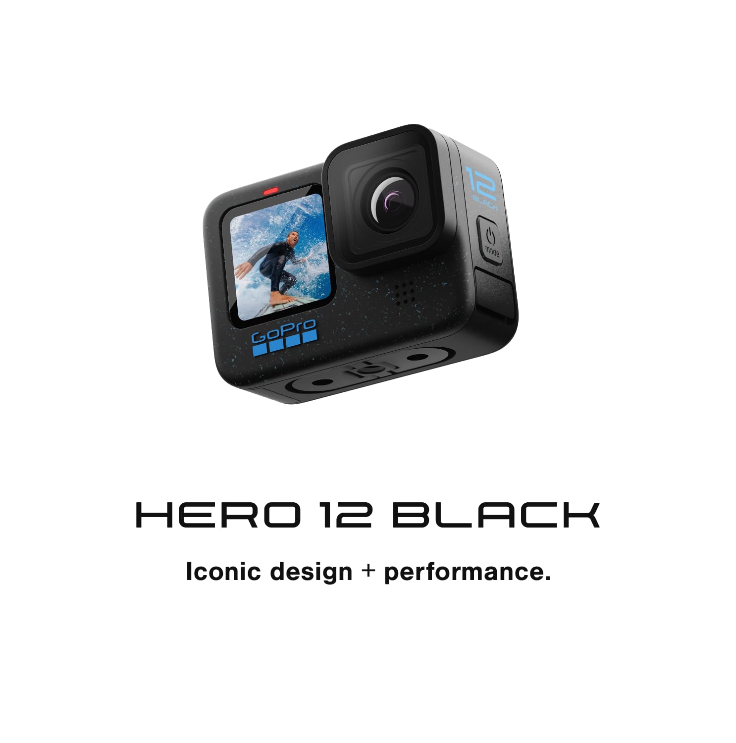 GoPro HERO12 Waterproof Action Camera with Front & Rear LCD Screens, 5.3K60 Ultra HD Video, HyperSmooth 6.0 + AutoBoost, Live Streaming with Enduro Battery (1-Yr International + 1-Yr India Warranty)